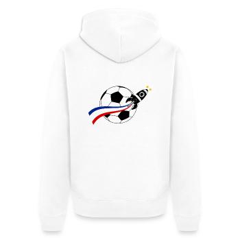 Frankreich Ballon Flagge - Unisex Premium Bio Zip Hoodie - Weiß - Hinten - Thijin (182cm)