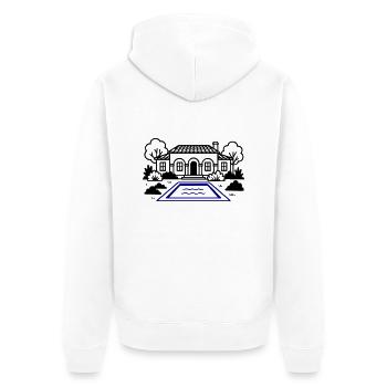 Finca House Villa - Unisex Premium Organic Zip Hoodie - white - Back - Thijin (182cm)