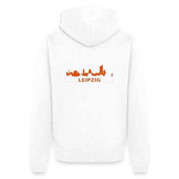 Skyline de Leipzig - Veste à capuche bio Premium Unisexe - blanc - Dos - Thijin (182cm)