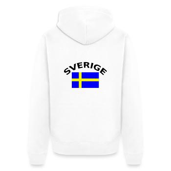 Sverige, la Suède, la Suède, drapeau, drapeau - Veste à capuche bio Premium Unisexe - blanc - Dos - Thijin (182cm)