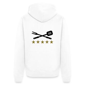 BBQ - Veste à capuche bio Premium Unisexe - blanc - Dos - Thijin (182cm)