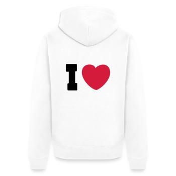2009_08_23_ilove_78skate_2c - Unisex Premium Organic Zip Hoodie - white - Back - Thijin (182cm)