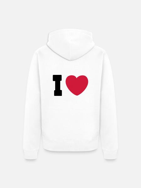 2009_08_23_ilove_78skate_2c - Unisex Premium Organic Zip Hoodie - white