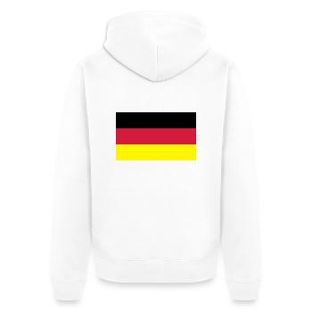Germany - Unisex Premium Bio Zip Hoodie - Weiß - Hinten - Thijin (182cm)