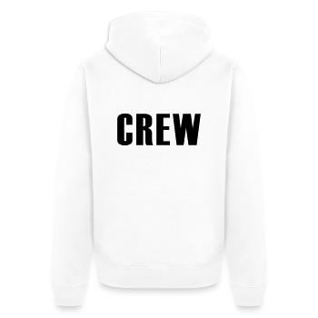 crew - Unisex Premium Bio Zip Hoodie - Weiß - Hinten - Thijin (182cm)
