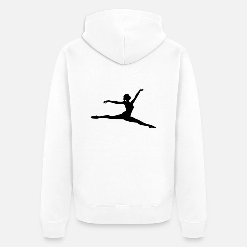 Ballett Dancer - Unisex Premium Bio Zip Hoodie - Weiß