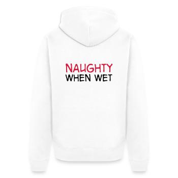 2541614 15549878 natation - Veste à capuche bio Premium Unisexe - blanc - Dos - Thijin (182cm)