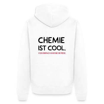 Chemie ist cool - Unisex Premium Bio Zip Hoodie - Weiß - Hinten - Thijin (182cm)
