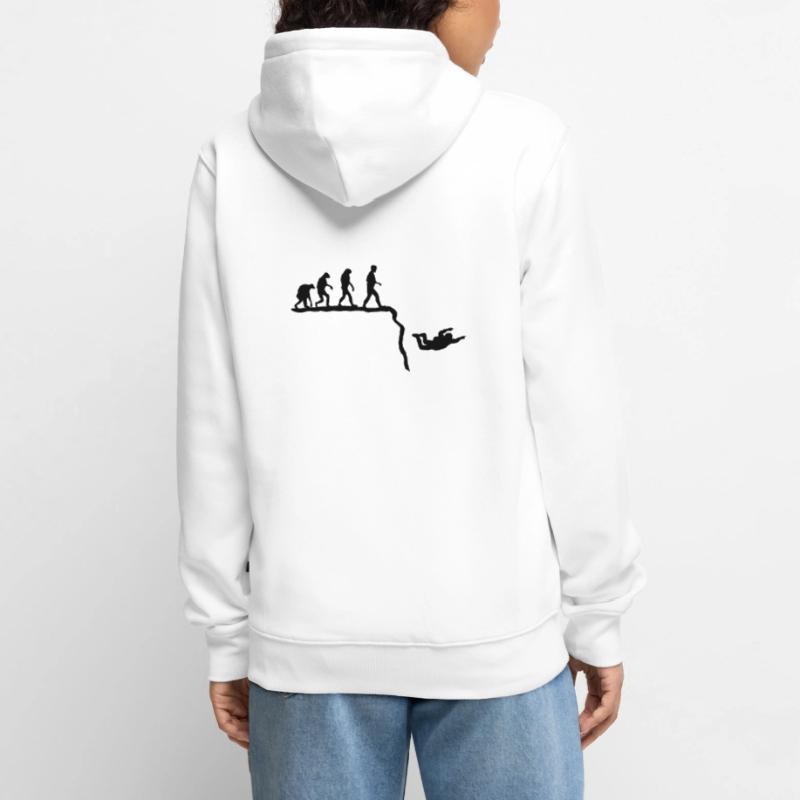 base jumping evolution Unisex Premium Bio Zip Hoodie