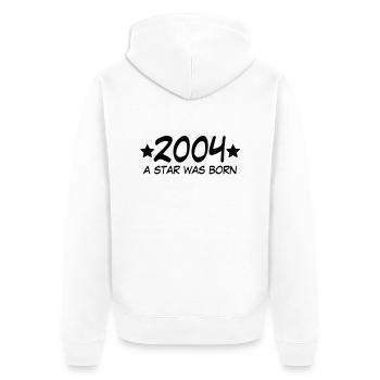 2004 a star was born (de) - Unisex Premium Bio Zip Hoodie - Weiß - Hinten - Thijin (182cm)