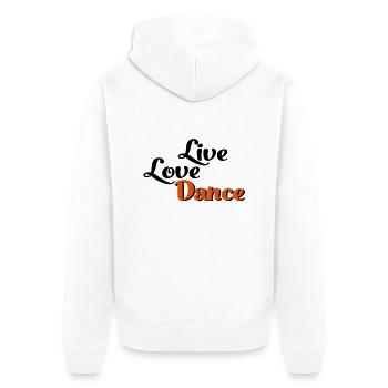 dance - Unisex Premium Organic Zip Hoodie - white - Back - Thijin (182cm)