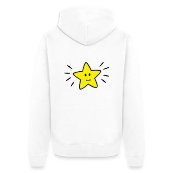 étoiles - Veste à capuche bio Premium Unisexe - blanc - Dos - Thijin (182cm)