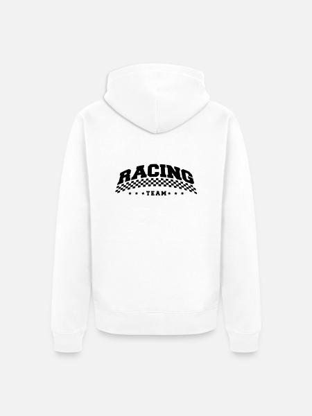 racing_team_design_1 - Unisex Premium Bio Zip Hoodie - Weiß