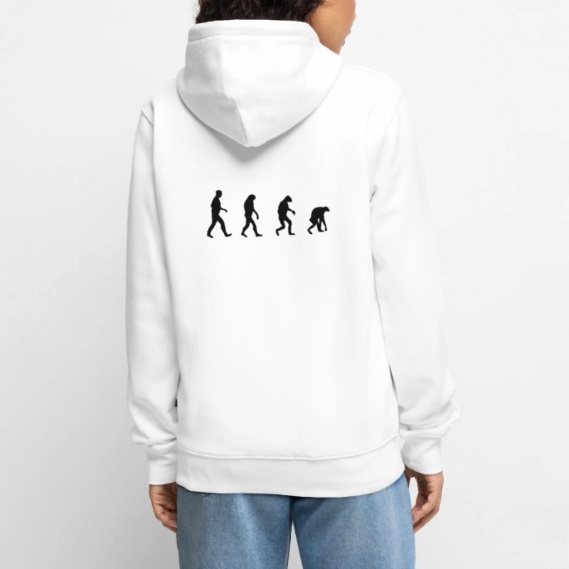 evolution backwards back to the roots Unisex Premium Bio Zip Hoodie