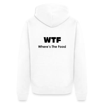 WTF - Unisex Premium Organic Zip Hoodie - white - Back - Thijin (182cm)