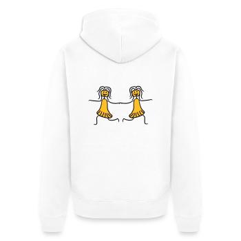 Girlfriends girls women friends dancing - Unisex Premium Organic Zip Hoodie - white - Back - Thijin (182cm)