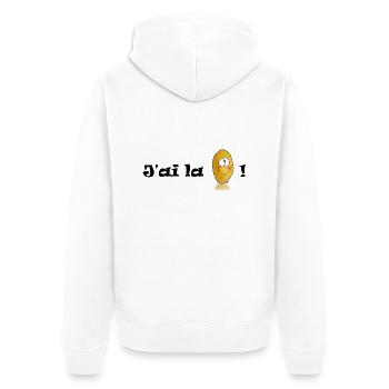 J'ai la patate ! - Veste à capuche bio Premium Unisexe - blanc - Dos - Thijin (182cm)