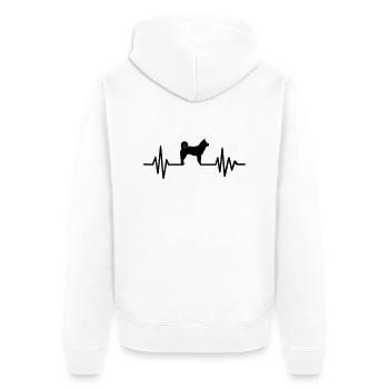 Shiba Inu - Unisex Premium Organic Zip Hoodie - white - Back - Thijin (182cm)