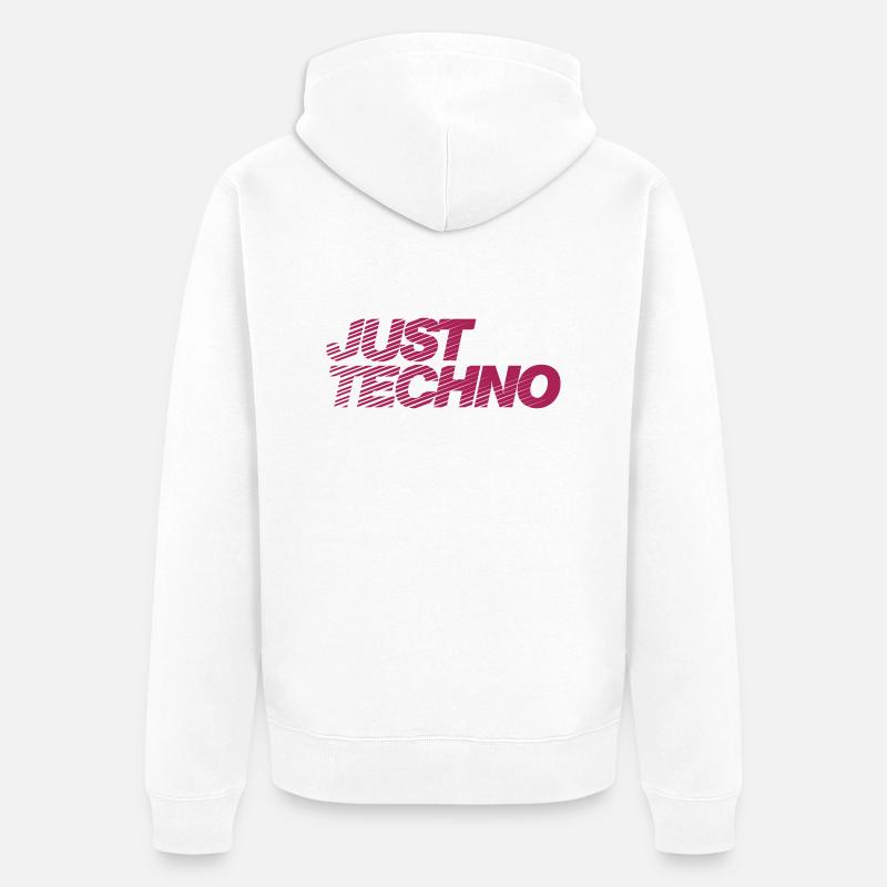 Just Techno - Veste à capuche bio Premium Unisexe - blanc