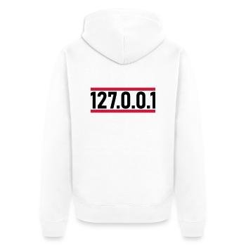 127 0 0 - Veste à capuche bio Premium Unisexe - blanc - Dos - Thijin (182cm)