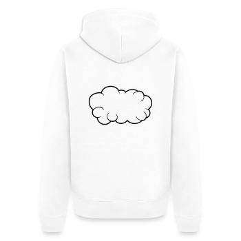 Conception de nuages de bulles vocales - Veste à capuche bio Premium Unisexe - blanc - Dos - Thijin (182cm)