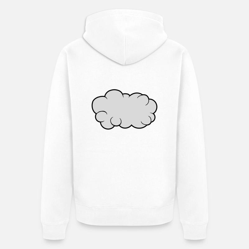 Conception de dessins animés cloud - Veste à capuche bio Premium Unisexe - blanc