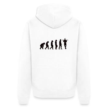 Fitness Muscle Athlète Bodybuilder Entraînement en force - Veste à capuche bio Premium Unisexe - blanc - Dos - Thijin (182cm)