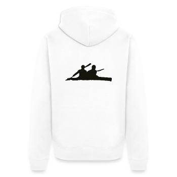 Kayak Paire noir - Veste à capuche bio Premium Unisexe - blanc - Dos - Thijin (182cm)