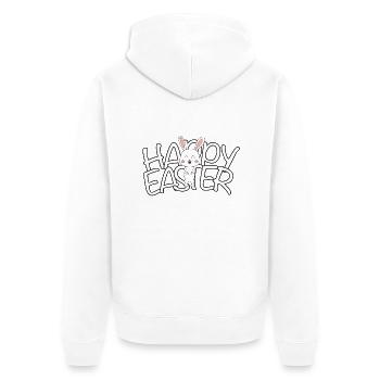 Joyeuses Pâques Frohe Ostern - Veste à capuche bio Premium Unisexe - blanc - Dos - Thijin (182cm)