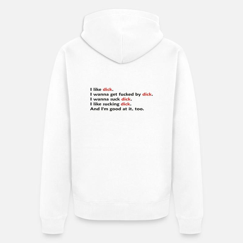 likdick - Veste à capuche bio Premium Unisexe - blanc