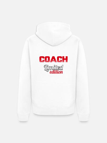 COACH LIMITED EDITION - Unisex Premium Organic Zip Hoodie - white