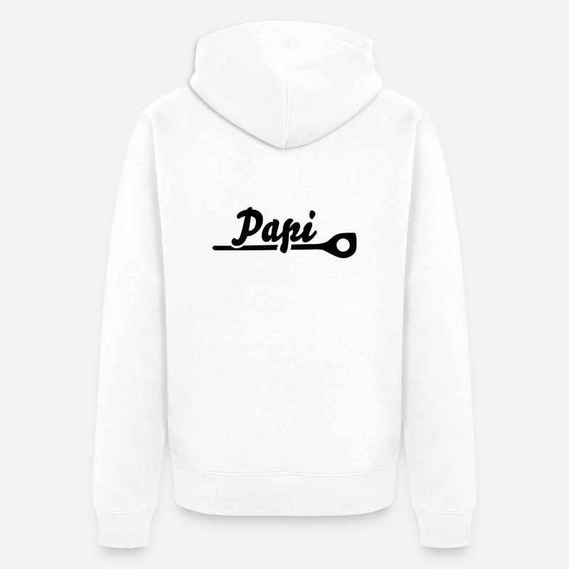 Papi - Unisex Premium Bio Zip Hoodie - Weiß
