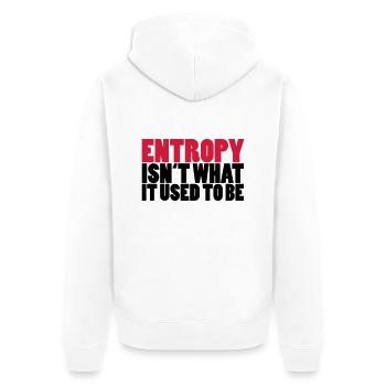 Entropy - Unisex Premium Bio Zip Hoodie - Weiß - Hinten - Thijin (182cm)