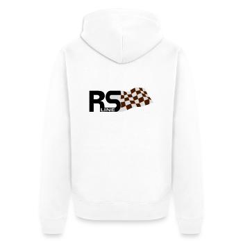 RS Line Flag Auto Union - Unisex Premium Bio Zip Hoodie - Weiß - Hinten - Thijin (182cm)
