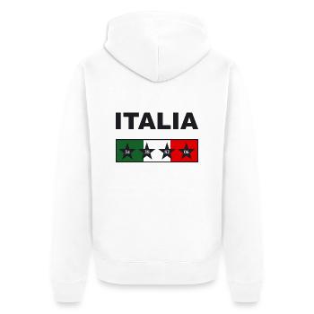 Italia 4 étoiles 1934 1938 1982 2006 Italie - Veste à capuche bio Premium Unisexe - blanc - Dos - Thijin (182cm)