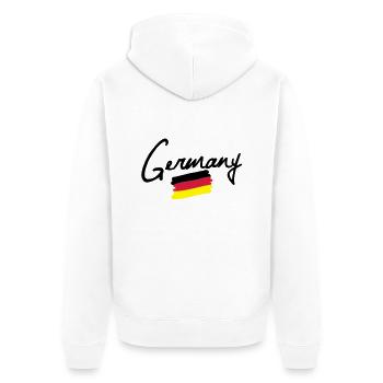 germany - Unisex Premium Bio Zip Hoodie - Weiß - Hinten - Thijin (182cm)