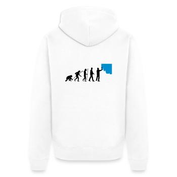evolution_painters_062012_a_2c - Unisex Premium Organic Zip Hoodie - white - Back - Thijin (182cm)