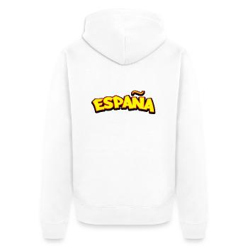 españa flagge spain - Unisex Premium Bio Zip Hoodie - Weiß - Hinten - Thijin (182cm)
