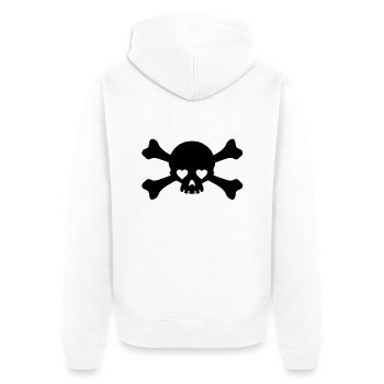 eyes skull - Unisex Premium Bio Zip Hoodie - Weiß - Hinten - Thijin (182cm)