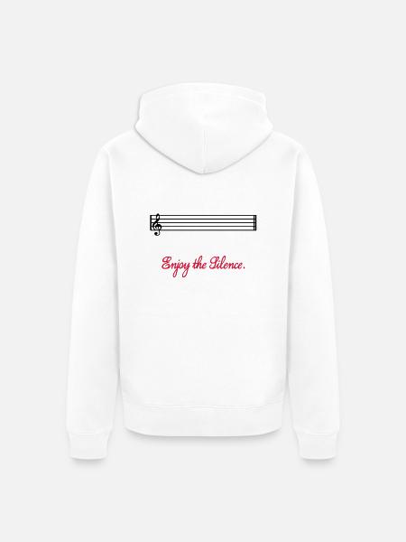 enjoy the silence - Unisex Premium Organic Zip Hoodie - white