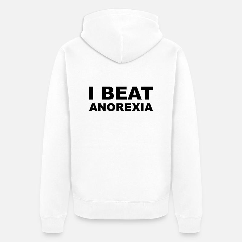 Anorexia - Unisex Premium Bio Zip Hoodie - Weiß