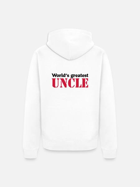World's greatest Uncle - Unisex Premium Bio Zip Hoodie - Weiß
