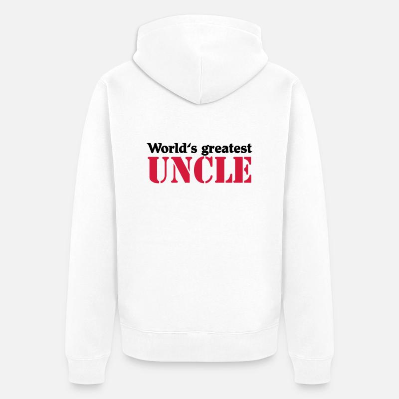 World's greatest Uncle - Veste à capuche bio Premium Unisexe - blanc