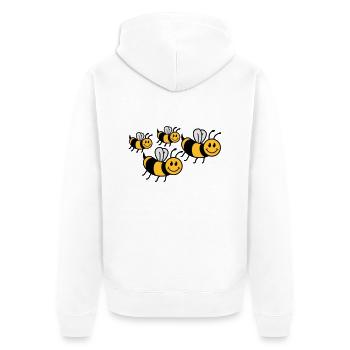 Jolie petite famille d'abeilles - Veste à capuche bio Premium Unisexe - blanc - Dos - Thijin (182cm)