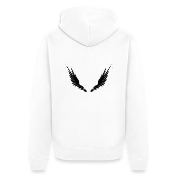 Wings_2 - Unisex Premium Organic Zip Hoodie - white - Back - Thijin (182cm)