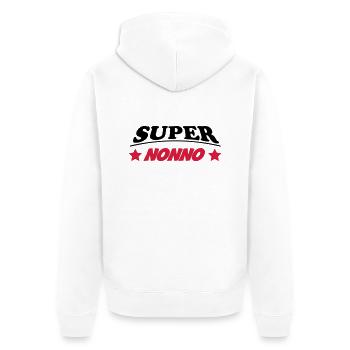 Super nonno 111 - Unisex Premium Bio Zip Hoodie - Weiß - Hinten - Thijin (182cm)
