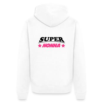 Super nonna - Unisex Premium Organic Zip Hoodie - white - Back - Thijin (182cm)