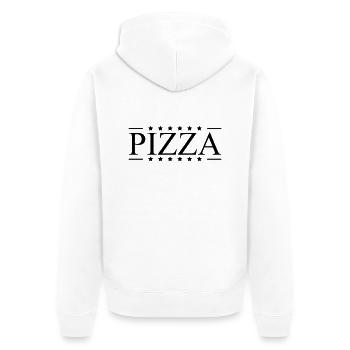 conception de logo étoiles de pizza préférée de no - Veste à capuche bio Premium Unisexe - blanc - Dos - Thijin (182cm)