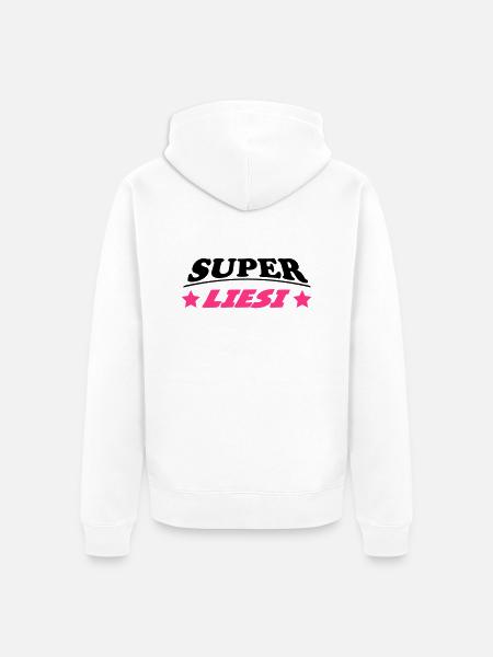 Super liesi - Unisex Premium Bio Zip Hoodie - Weiß