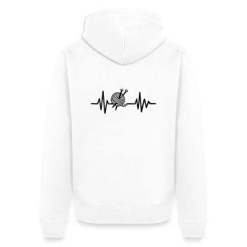 Knitting - Unisex Premium Organic Zip Hoodie - white - Back - Thijin (182cm)